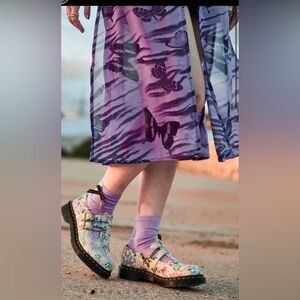 Dr. Martens Mary Jane 8065 COLOUR FLORAL MASH UP BACKHAND t-strap loafers size10